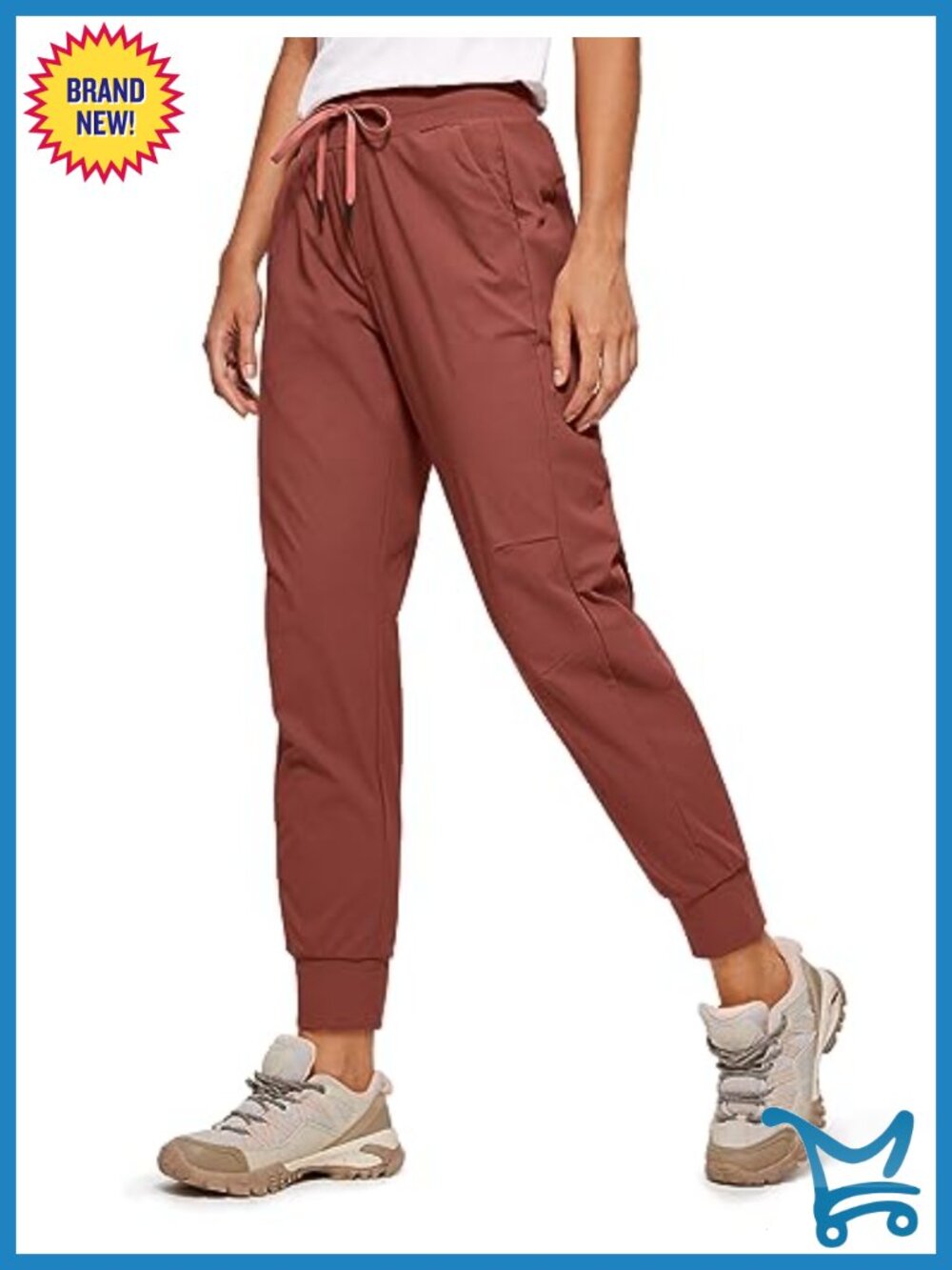 Lightweight Ripstop Hiking Joggers 27.5" High Rise Tapered